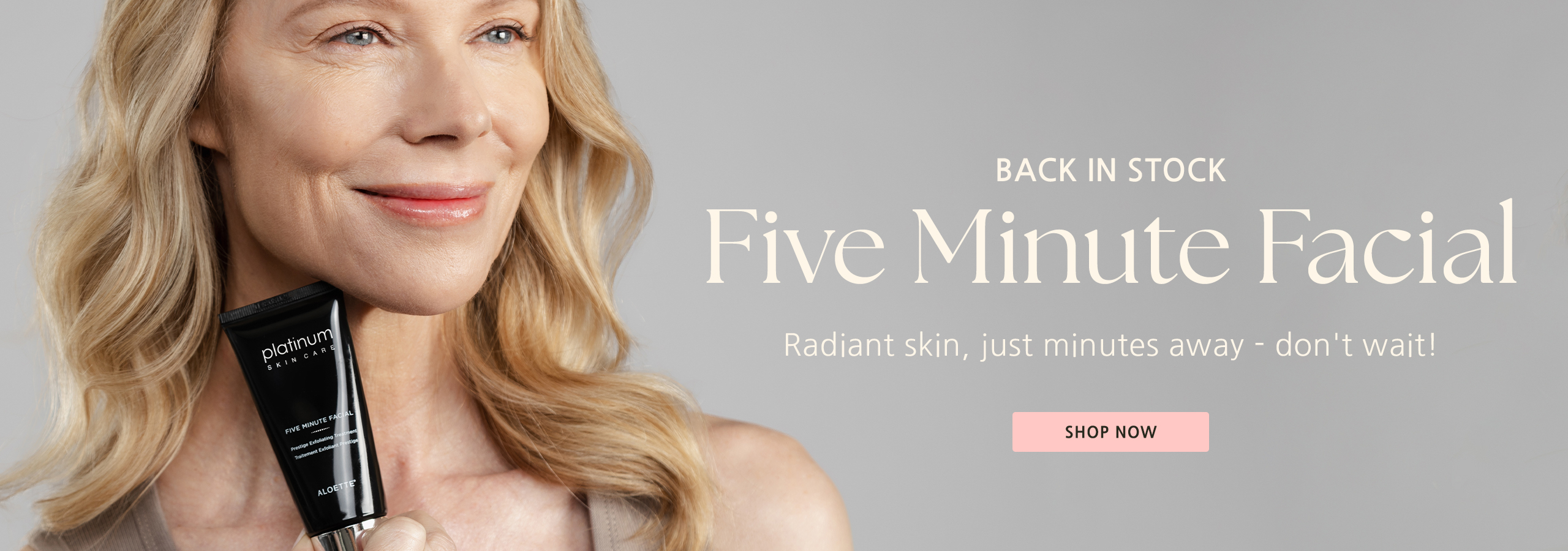 5 Minute Facial Desktop Banner ENG