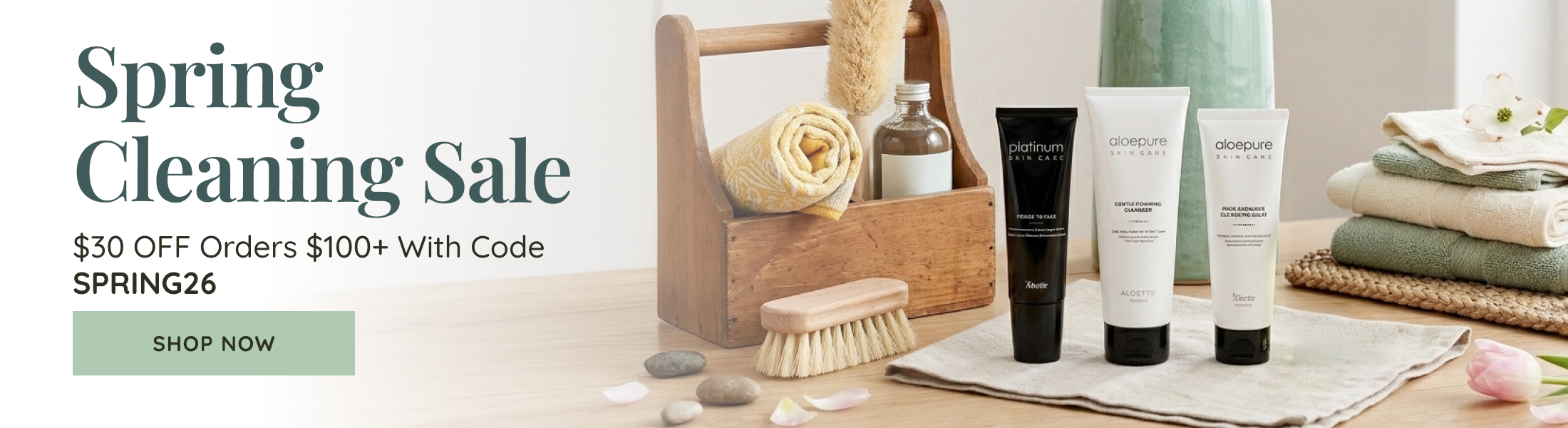 Spring Cleaning Sale Banner Desktop ENG