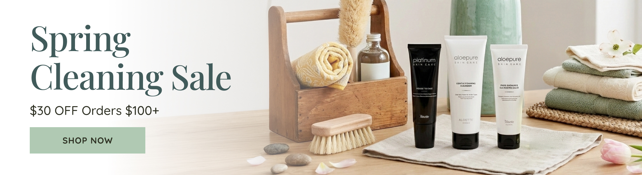 Spring Cleaning Sale Banner Desktop ENG